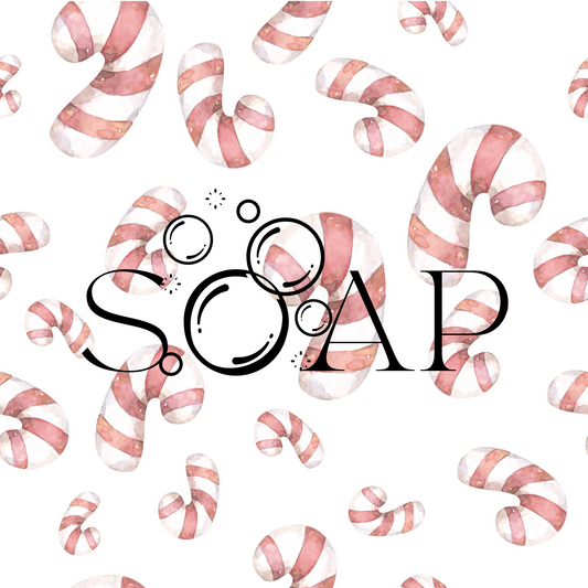 *LIMITED EDITION* Candy Cane Soap - 4 oz bar